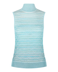 M Missoni Womens Ombre Zig Zag High-Neck Top