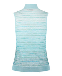 M Missoni Womens Ombre Zig Zag High-Neck Top
