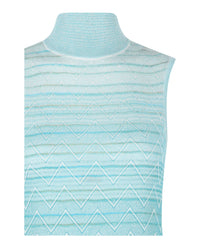 M Missoni Womens Ombre Zig Zag High-Neck Top