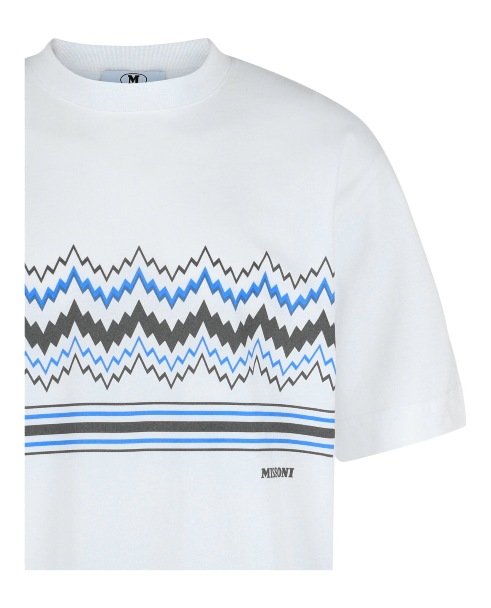 M Missoni Mens Graphic Crewneck T-Shirt