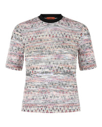 M Missoni Womens Zig Zag Patterned Cropped Knit Top