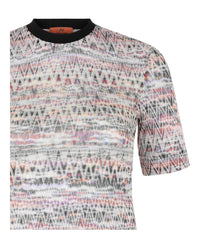 M Missoni Womens Zig Zag Patterned Cropped Knit Top