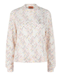 M Missoni Womens Zig Zag Patterned Sweater