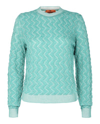 M Missoni Womens Chevron-Pattern Sweater