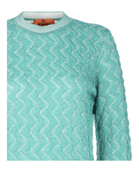 M Missoni Womens Chevron-Pattern Sweater