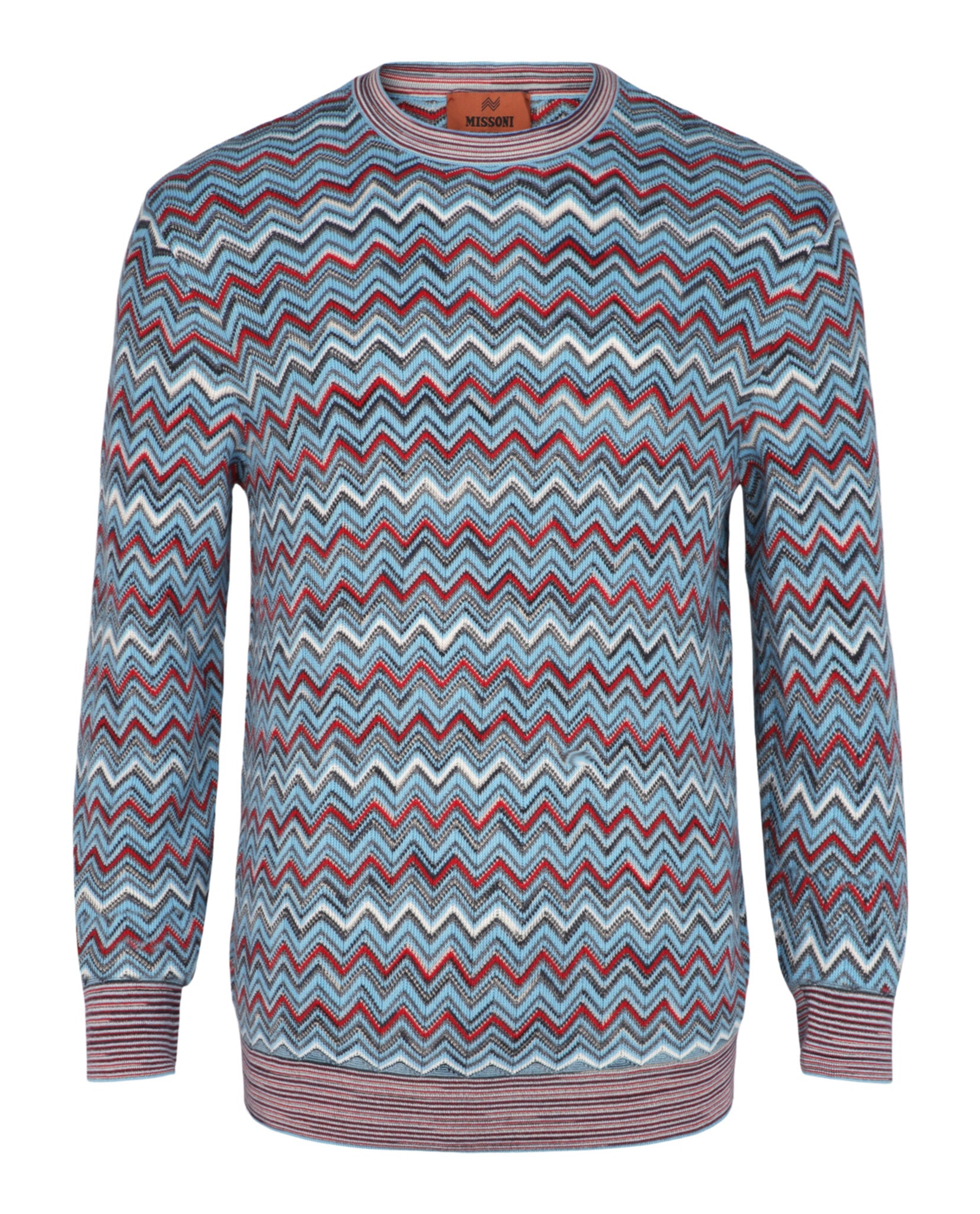 M Missoni Mens Zig-Zag Pattern Pullover Sweater