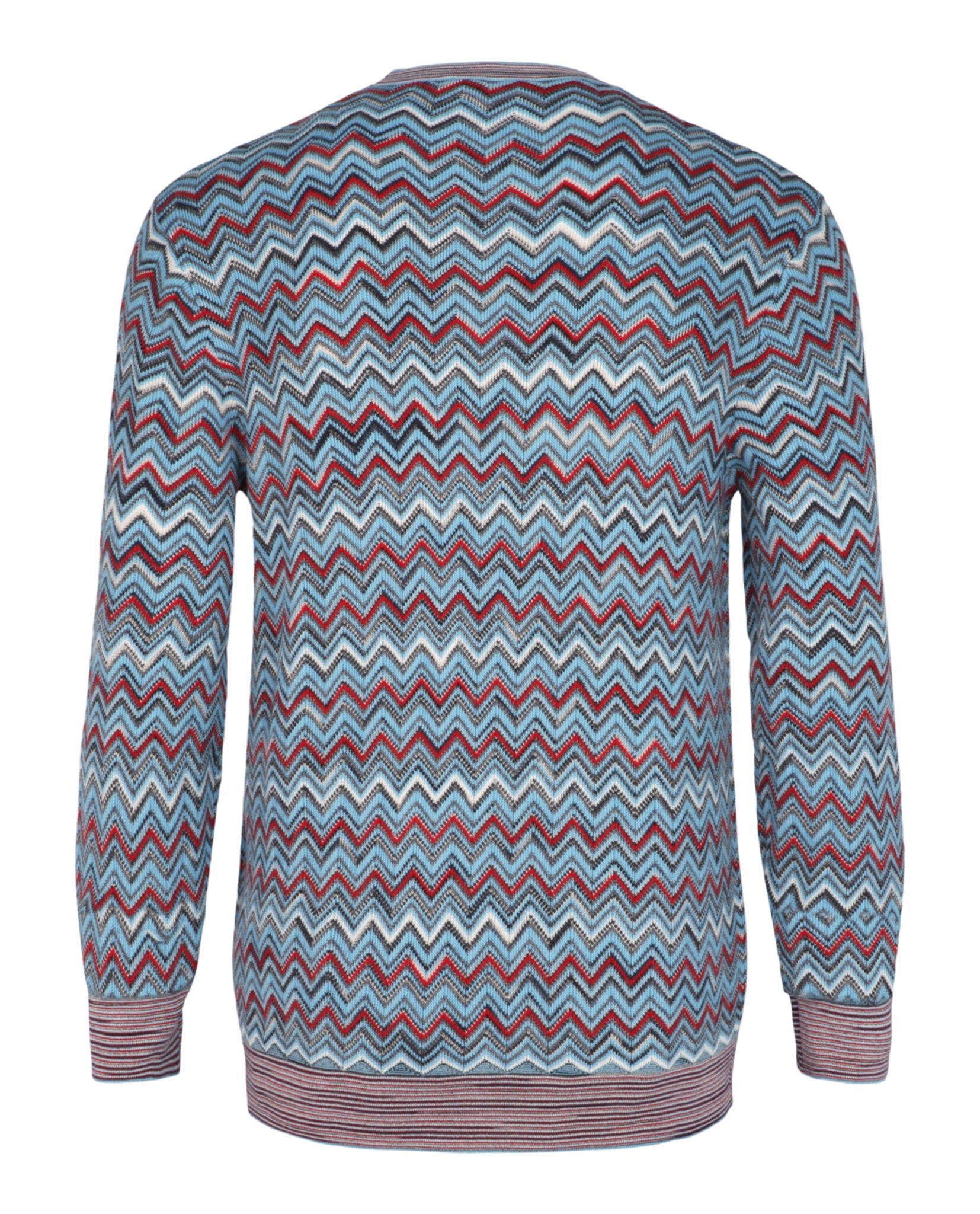 M Missoni Mens Zig-Zag Pattern Pullover Sweater
