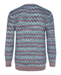 M Missoni Mens Zig-Zag Pattern Pullover Sweater