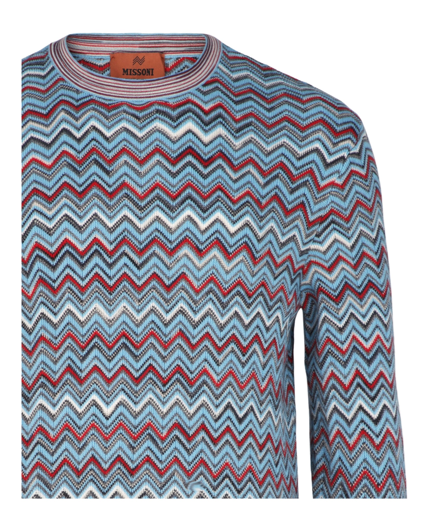M Missoni Mens Zig-Zag Pattern Pullover Sweater