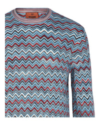 M Missoni Mens Zig-Zag Pattern Pullover Sweater