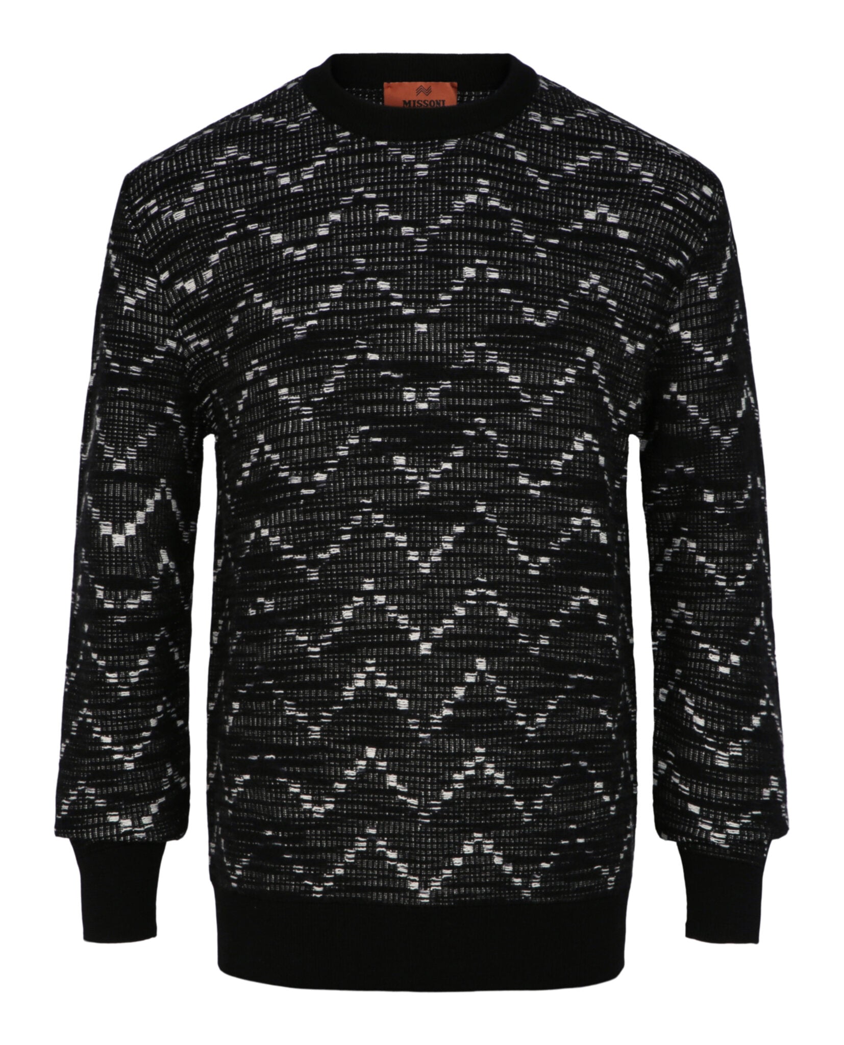 M Missoni Mens Zig-Zag Crewneck Pullover Sweater