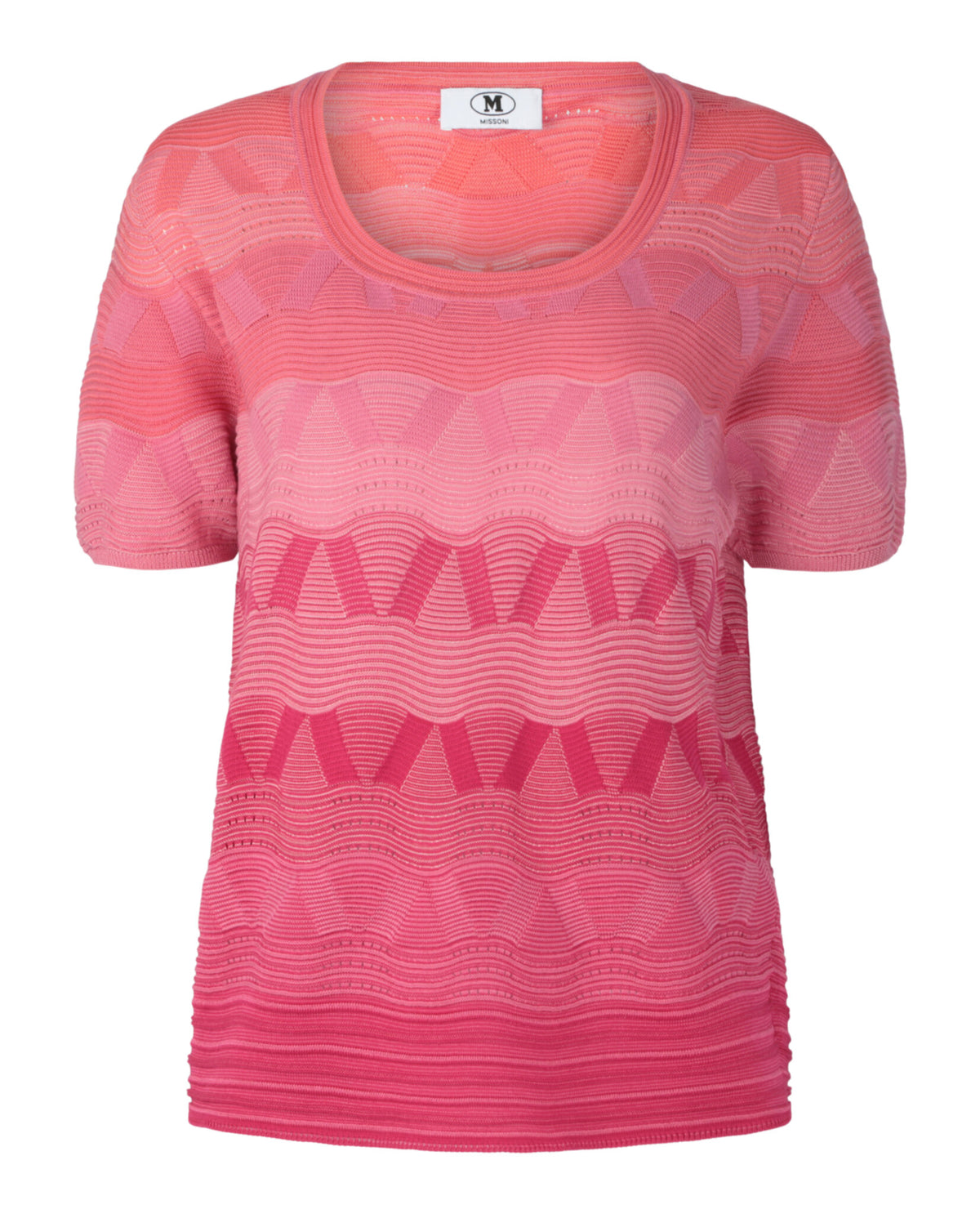 M Missoni Womens Wave-Pattern Knit Sweater