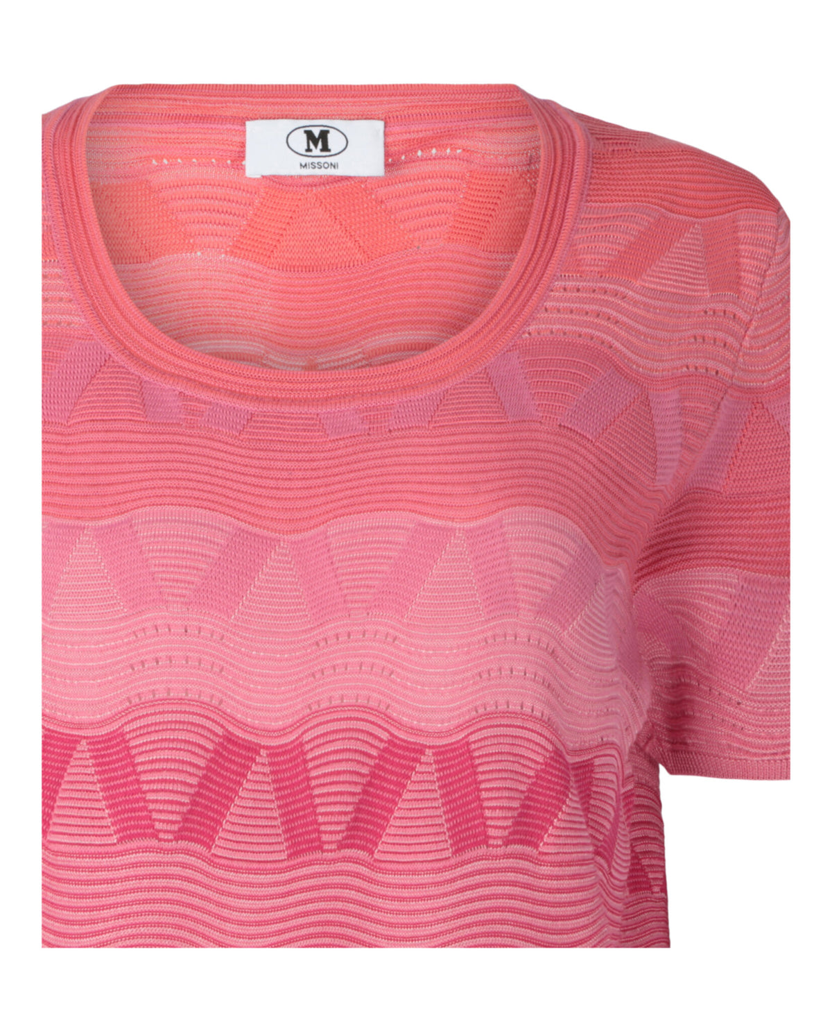 M Missoni Womens Wave-Pattern Knit Sweater