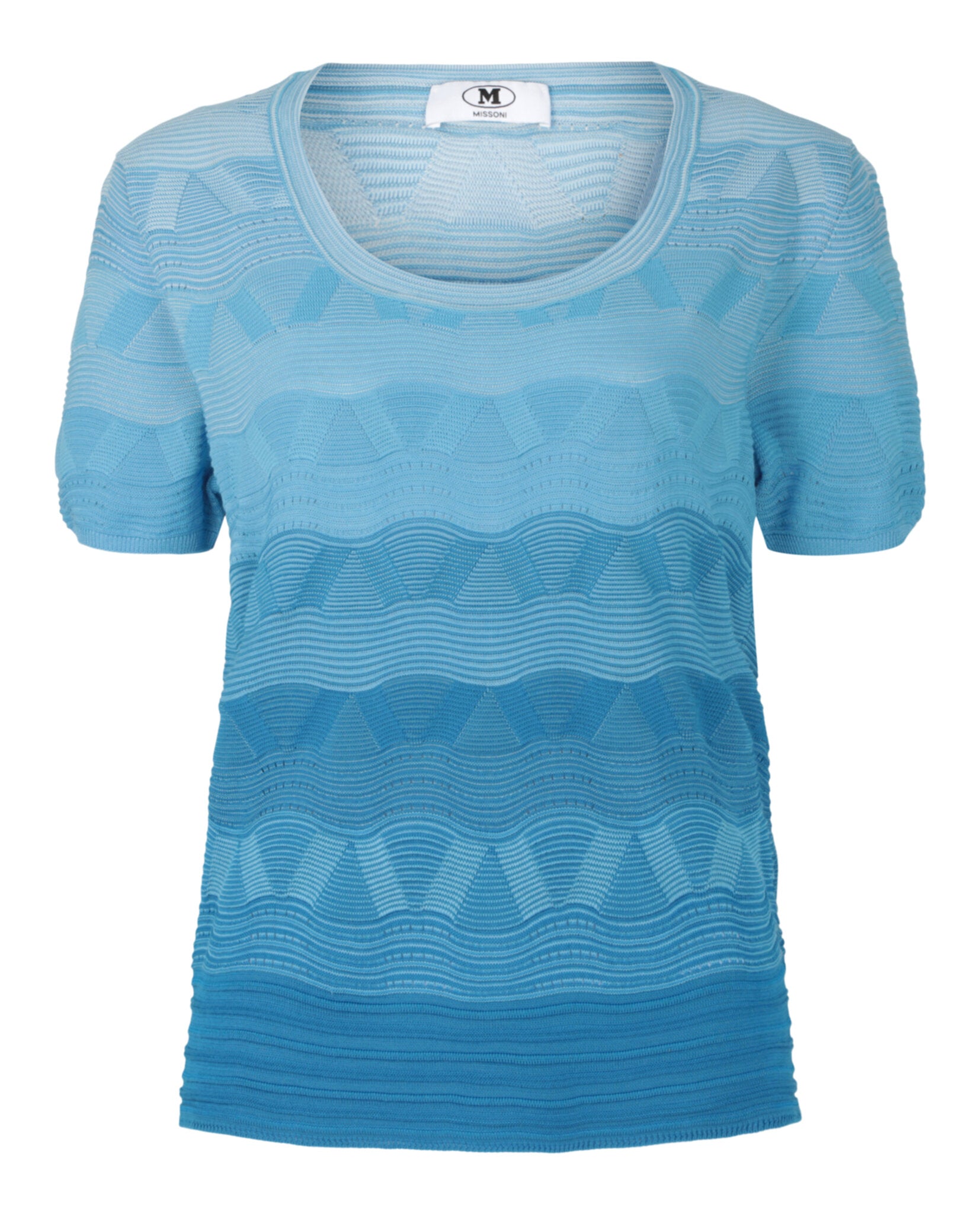 M Missoni Womens Wave-Pattern Knit Sweater