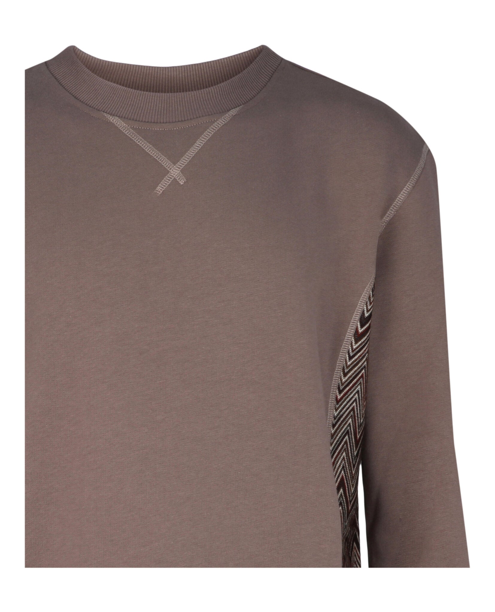 M Missoni Mens Zig-Zag Panelled Crewneck Sweatshirt