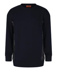 M Missoni Mens Zig-Zag Panelled Crewneck Sweatshirt