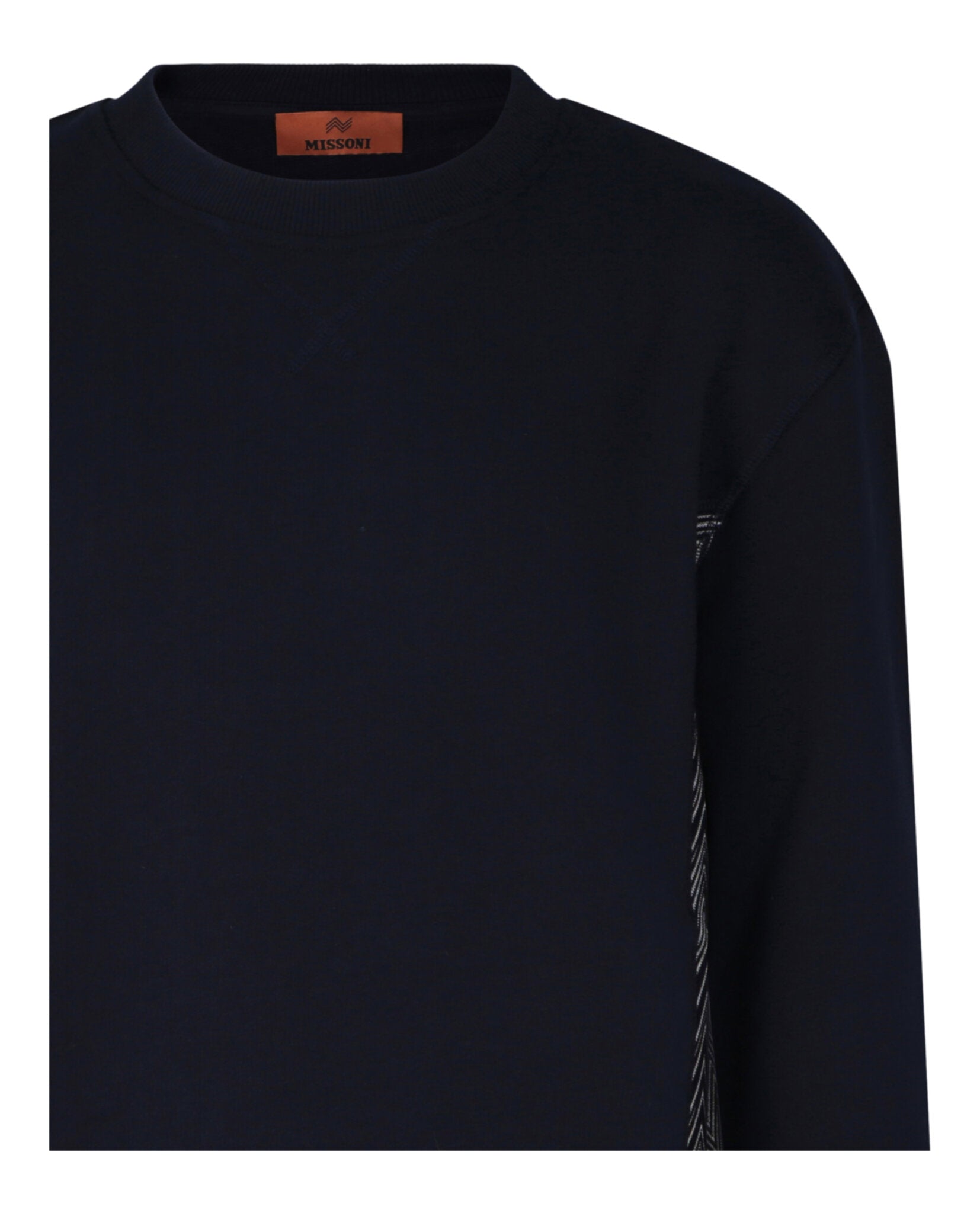 M Missoni Mens Zig-Zag Panelled Crewneck Sweatshirt