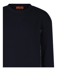 M Missoni Mens Zig-Zag Panelled Crewneck Sweatshirt