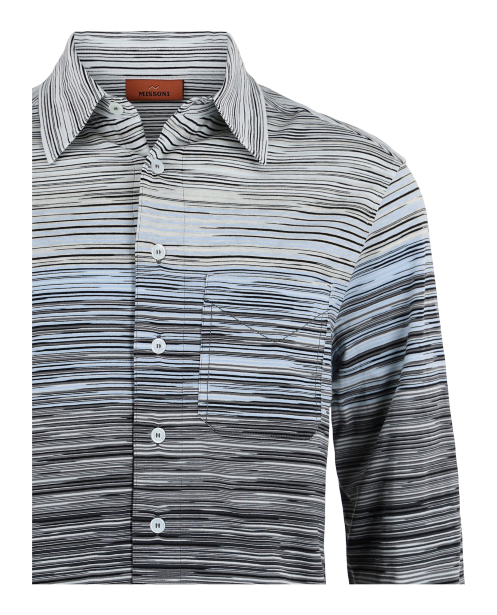 M Missoni Mens Shaded Slub Button-Up Shirt