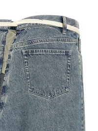 Maison Margiela Women Raw Hem Denim Skirt