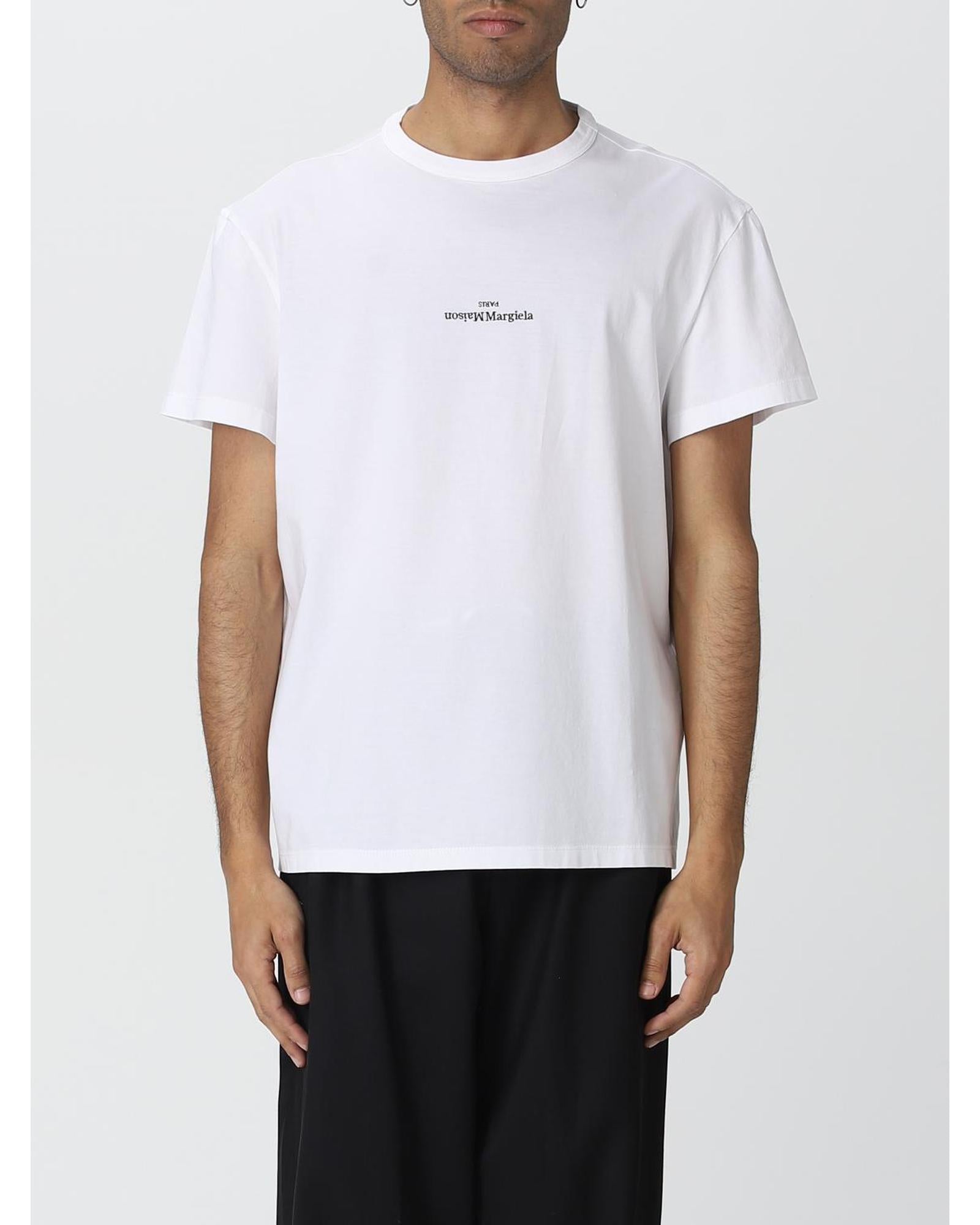 Maison Margiela Short Sleeve TShirt 100 Cotton Men White T-Shirts
