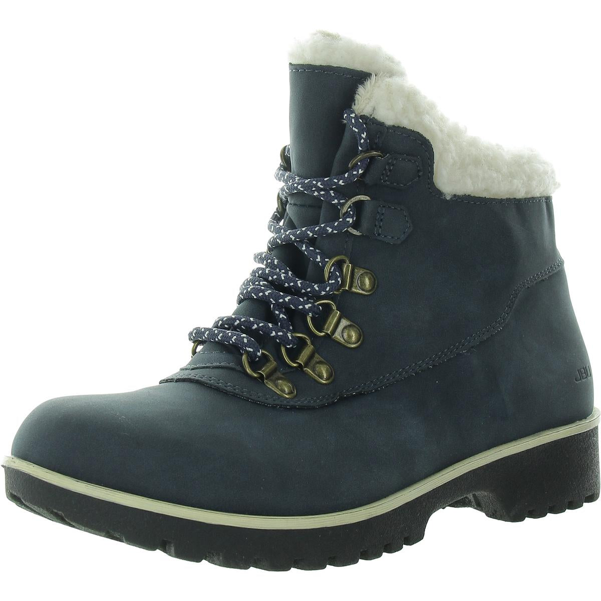 Womens Faux Fur Lined Leather Winter & Snow Boots