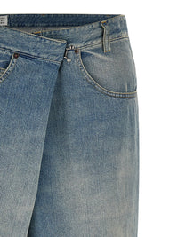 Maison Margiela Women 'Wrap' Asymmetric Closure Jeans