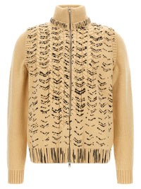 Maison Margiela Men Openwork Knit Cardigan