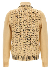 Maison Margiela Men Openwork Knit Cardigan