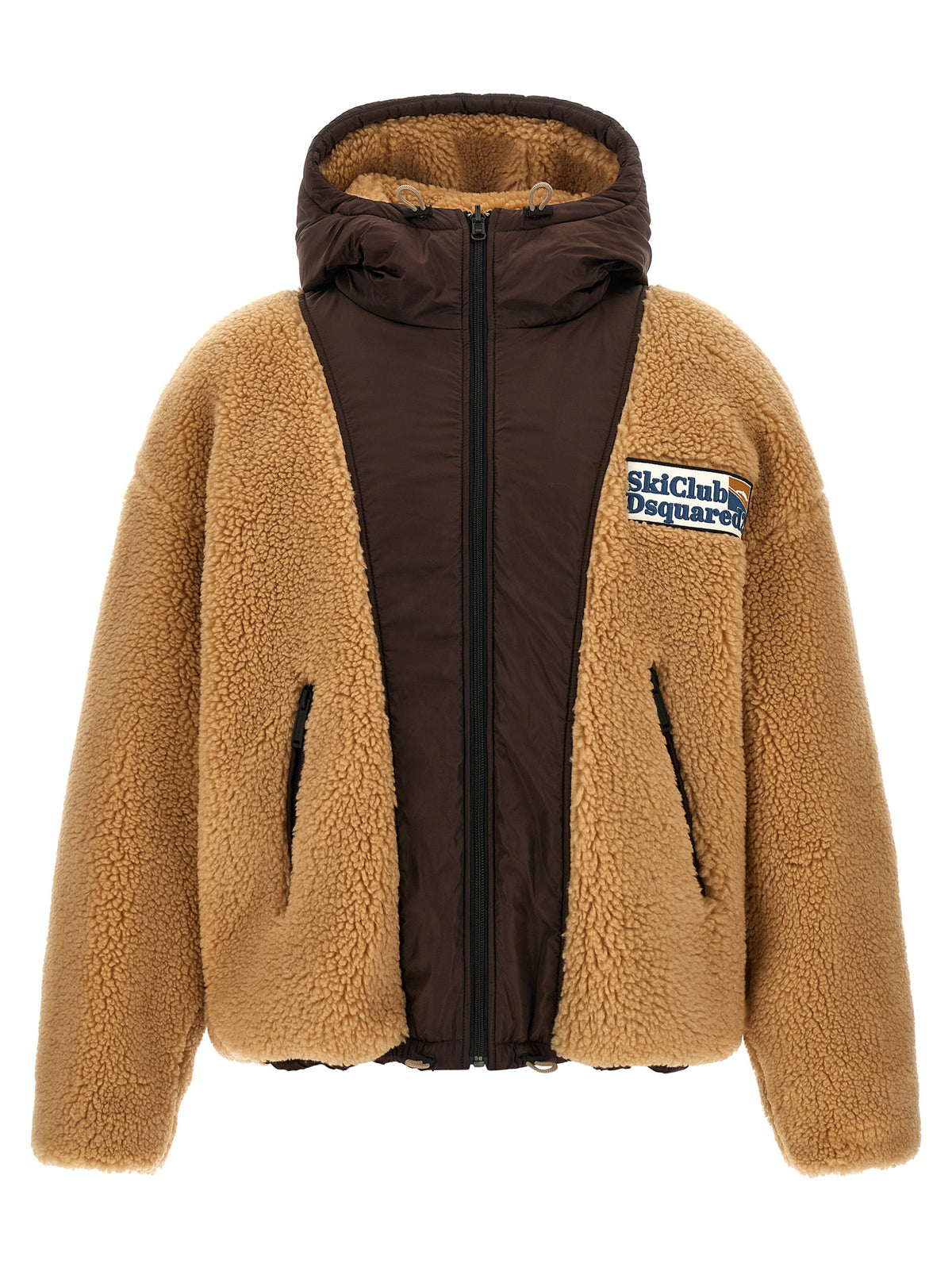Dsquared2 Men Teddy Reversible Jacket With Logo Patch