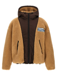 Dsquared2 Men Teddy Reversible Jacket With Logo Patch