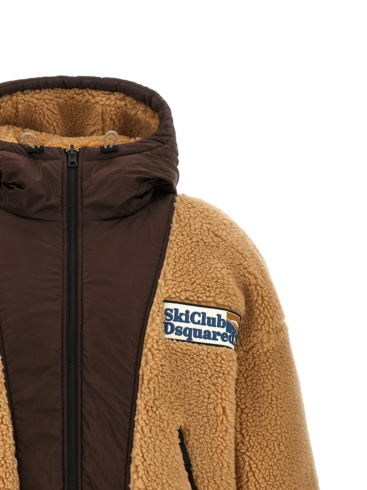 Dsquared2 Men Teddy Reversible Jacket With Logo Patch