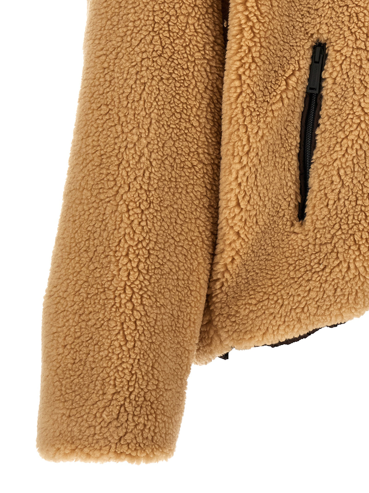 Dsquared2 Men Teddy Reversible Jacket With Logo Patch