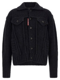 Dsquared2 Men Logo Patch Cardigan