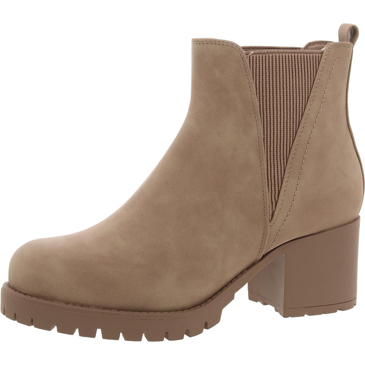 Jody Womens Faux Leather Ankle Chelsea Boots
