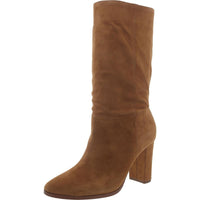 Artizan II Womens Textured Suede Mid-Calf Boots Brown Kidsuede