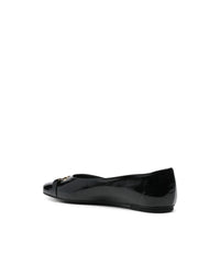 Salvatore Ferragamo Varina Ballet Flats Logo Women Black Shoes