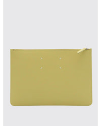 Maison Margiela Leather Zipper Clutch Men Cedar Business Bags