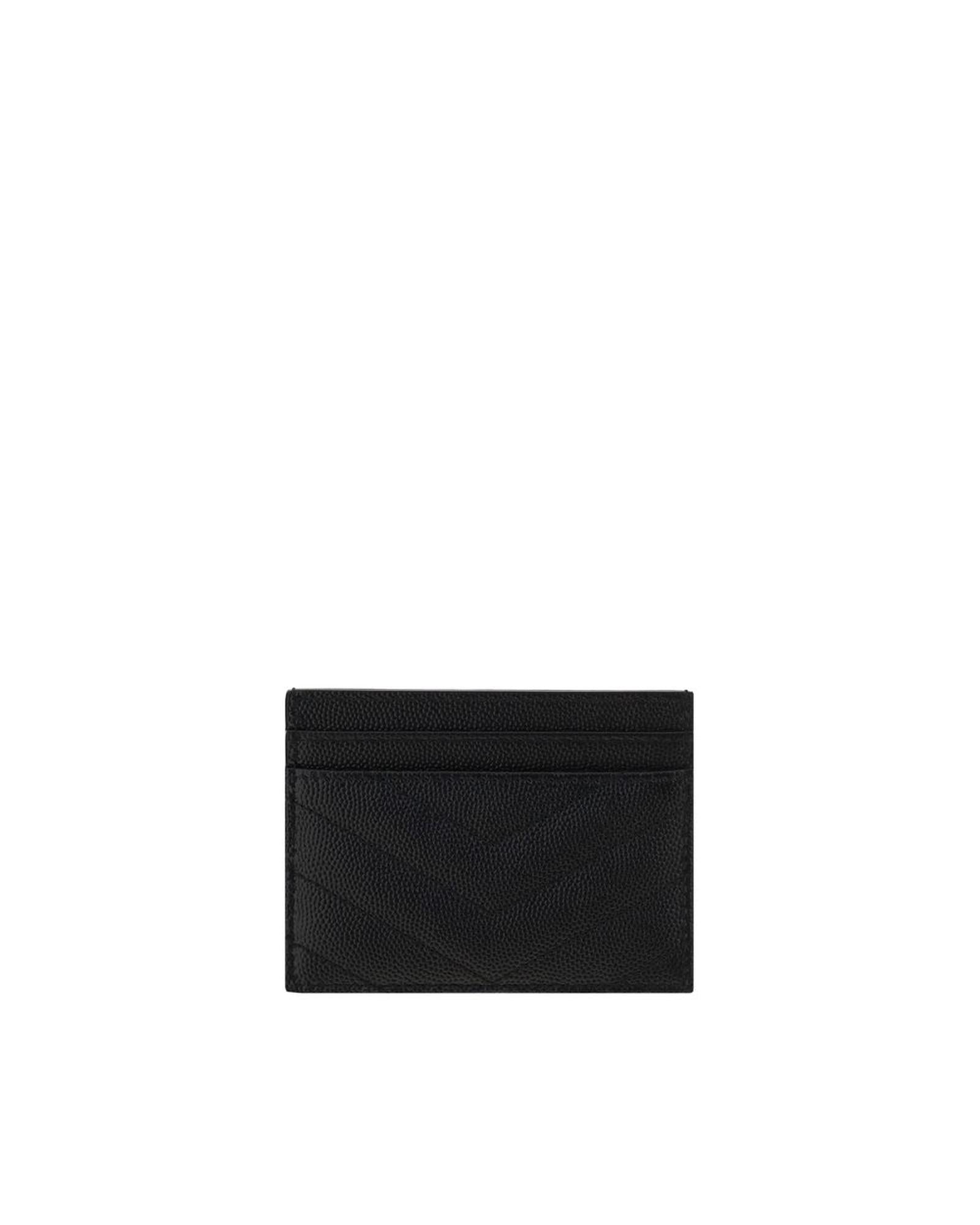 Saint Laurent YSL Card Holder Leather Wallet Women Black Wallets & Pouches