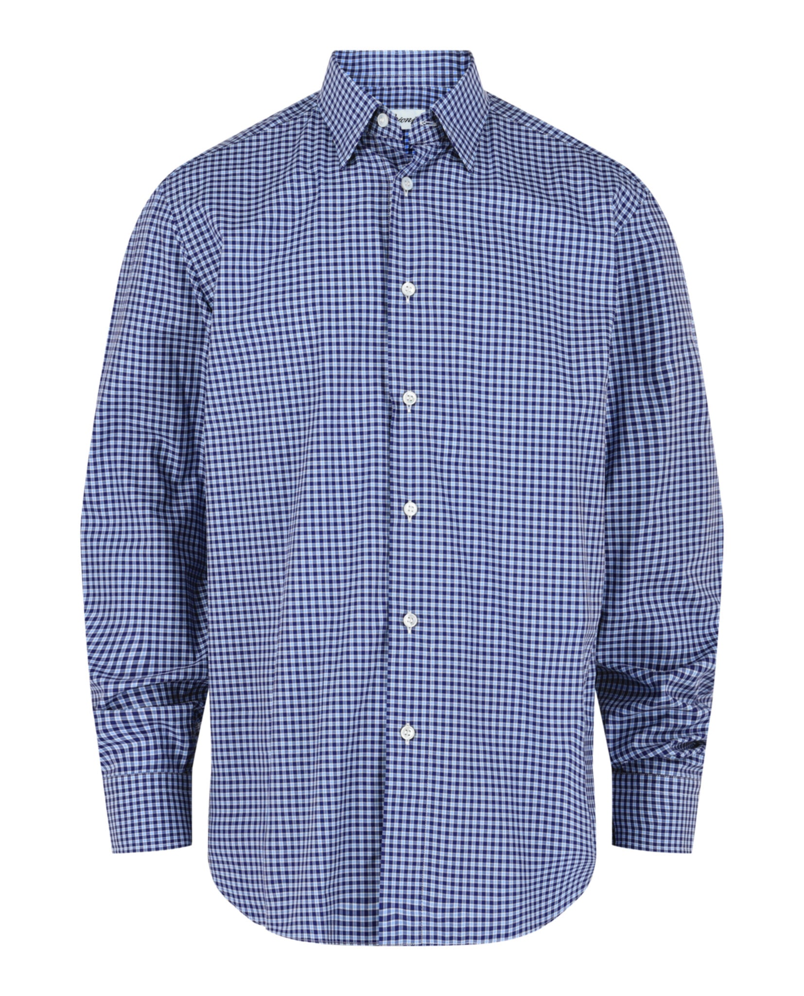 Brioni Mens Plaid Button-Up Shirt