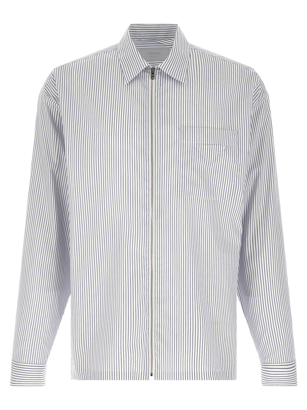 PRADA Prada Men Zip Striped Shirt