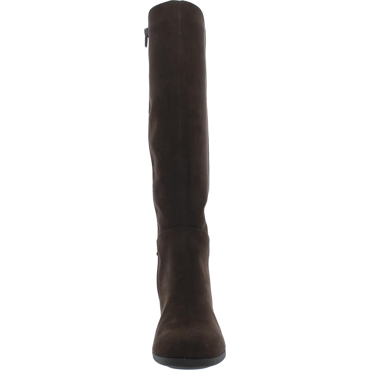 Adonnys Womens Faux Suede Knee-High Boots