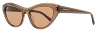 Ferragamo Cat Eye Sunglasses SF1103S 232 Transparent Brown 55mm Transparent Brown