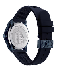 Ferragamo Mens Blue 43mm Strap Fashion Watch
