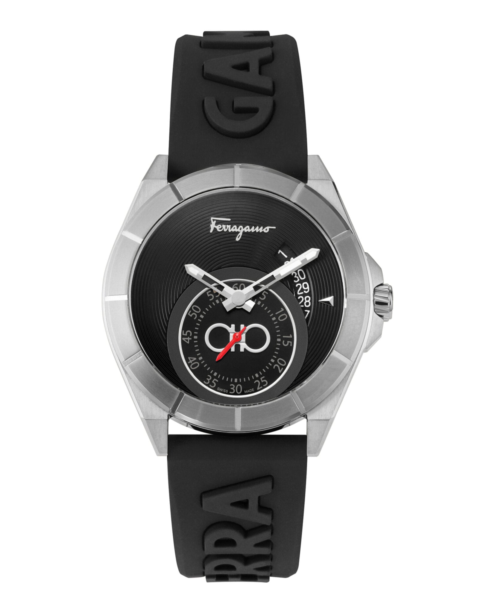 Ferragamo Mens Stainless Steel 43mm Strap Fashion Watch