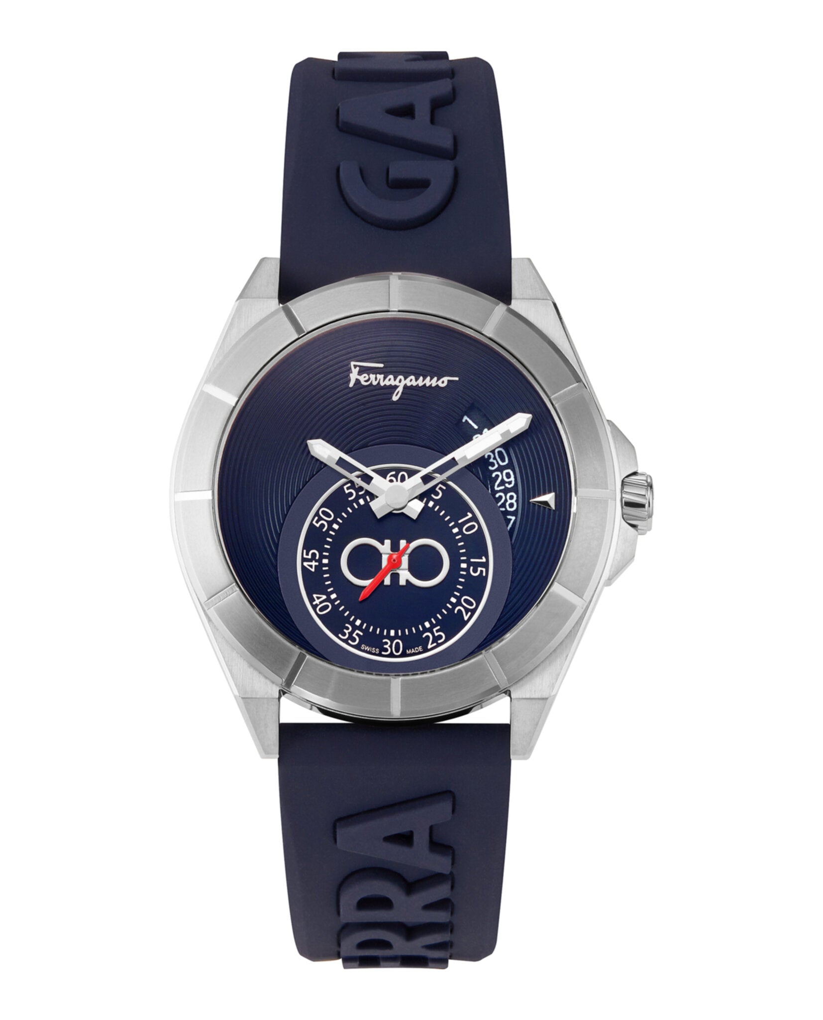Ferragamo Mens Stainless Steel 43mm Strap Fashion Watch