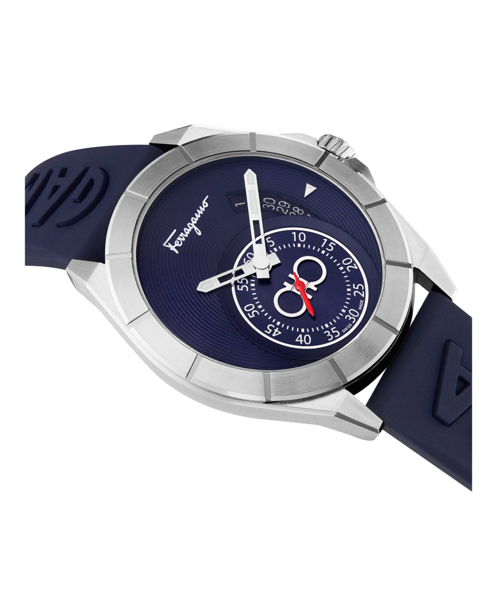 Ferragamo Mens Stainless Steel 43mm Strap Fashion Watch
