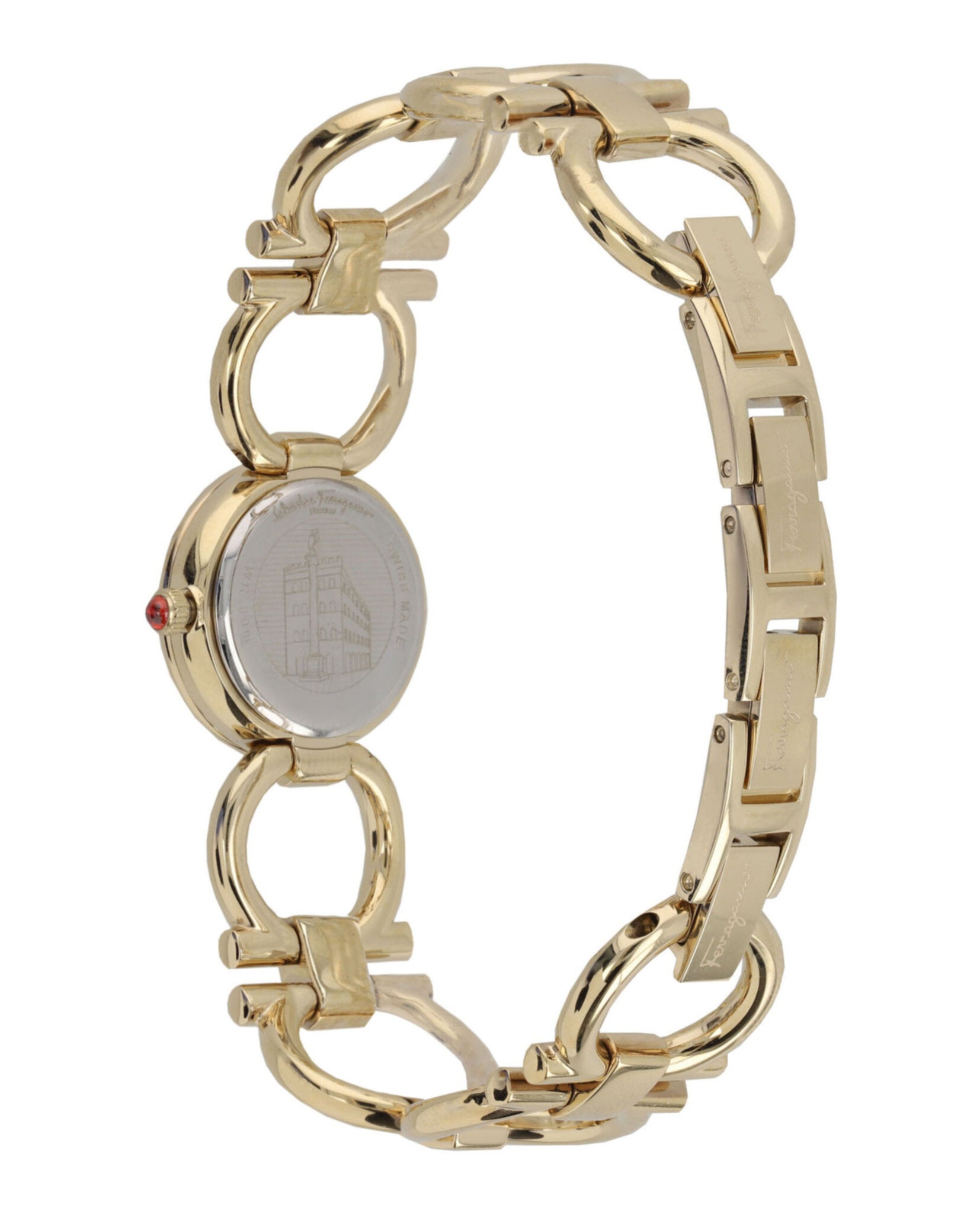 Ferragamo Womens Gold 22.5mm Bracelet Fashion Watch