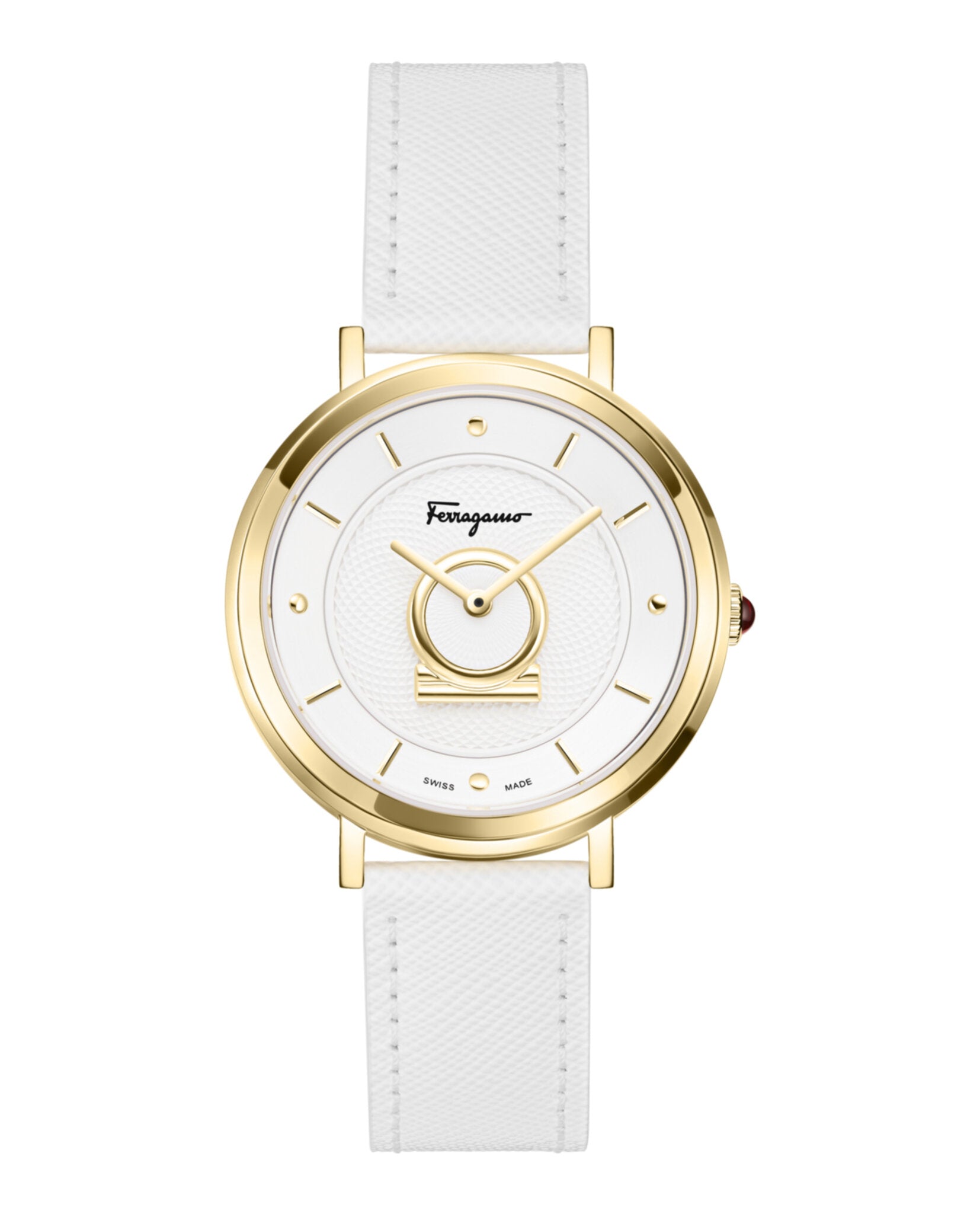 Ferragamo Womens Gold 36mm Strap Fashion Watch