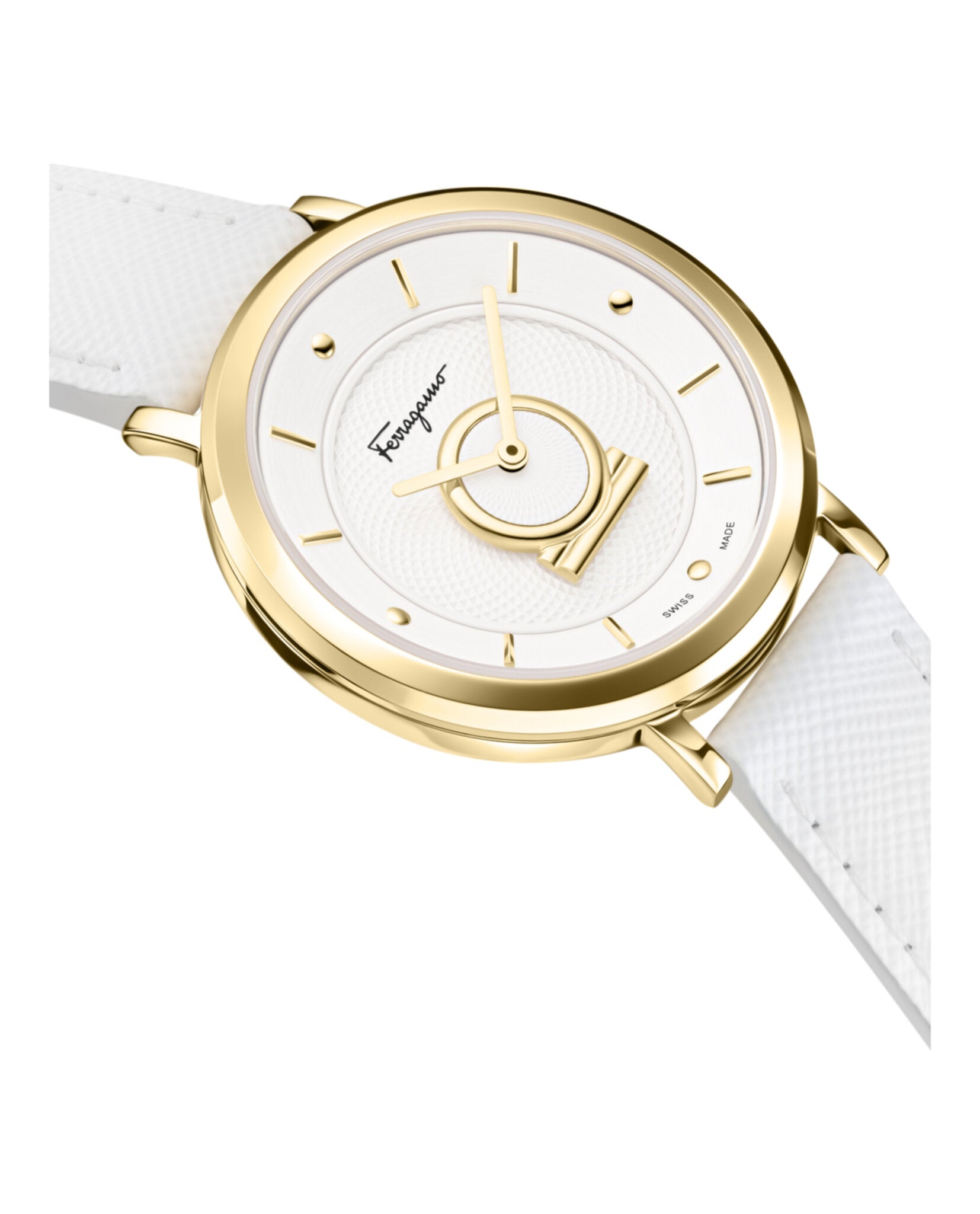 Ferragamo Womens Gold 36mm Strap Fashion Watch